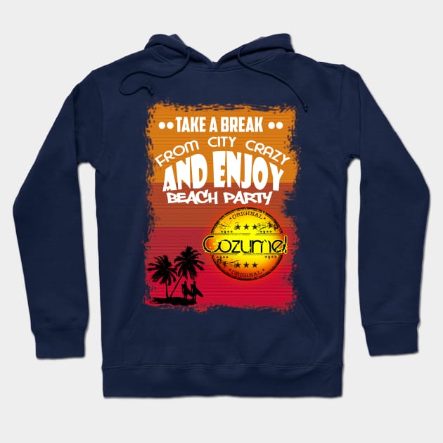 Beach Party Cozumel Hoodie by dejava